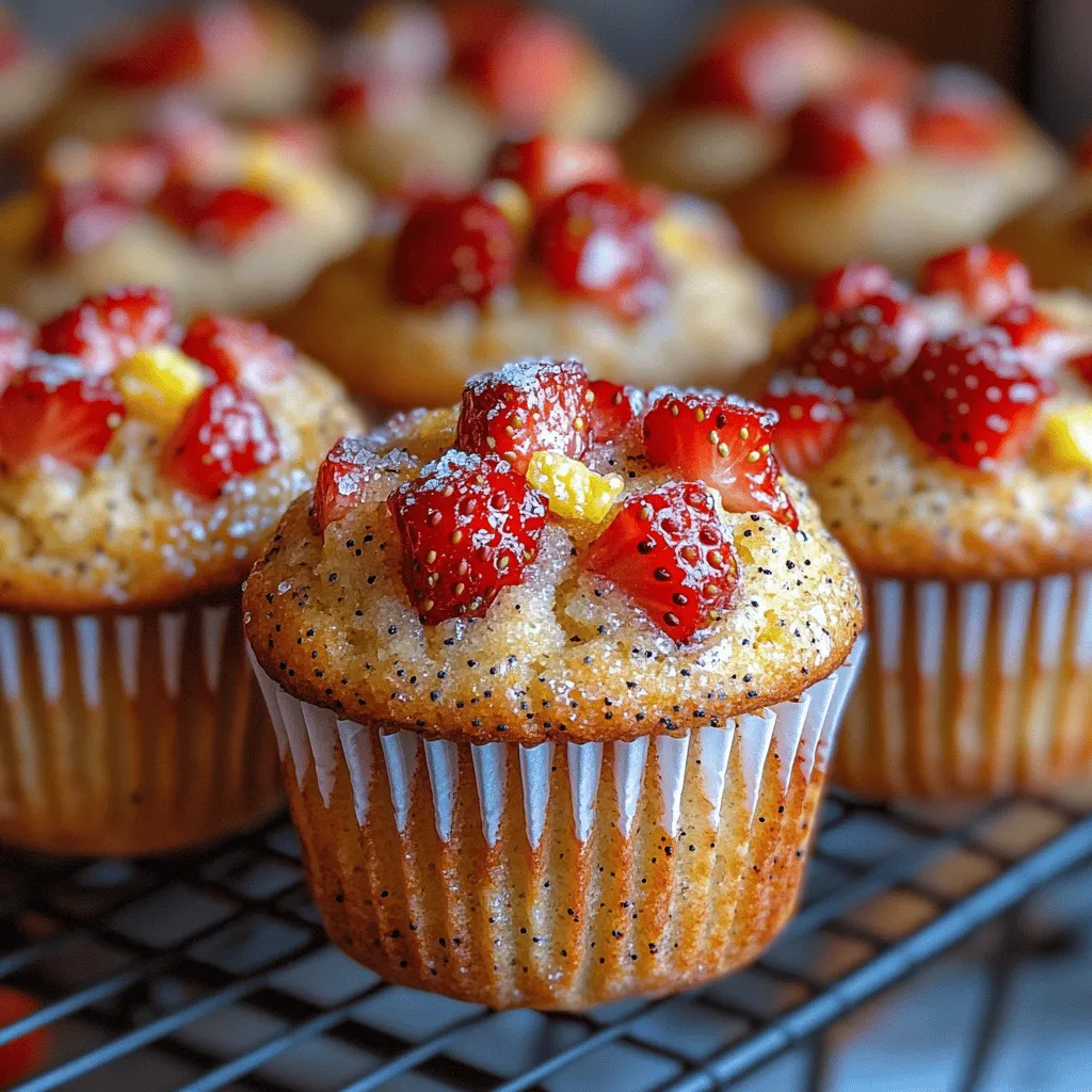Welcome to the world of baking, where the delightful combination of flavors can transform a simple muffin into an extraordinary breakfast treat or snack. Today, we’ll be diving into the recipe for Zesty Strawberry Lemon Poppy Seed Muffins, a culinary creation that perfectly balances the sweetness of strawberries, the tartness of lemon, and the delightful crunch of poppy seeds. These muffins are not just a feast for the taste buds; they are also visually appealing, brightening up any breakfast table or afternoon snack break.