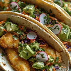 At the core of any great taco is the quality of the ingredients used. Freshness plays an essential role in enhancing flavors and ensuring a satisfying meal. Zesty Crispy Fish Tacos thrive on the vibrant interplay of fresh fish, crunchy vegetables, and zesty sauces that come together to create a harmonious dish. Each component contributes to the overall experience, making this meal versatile enough for casual family dinners, festive gatherings, or even a quick weeknight treat.
