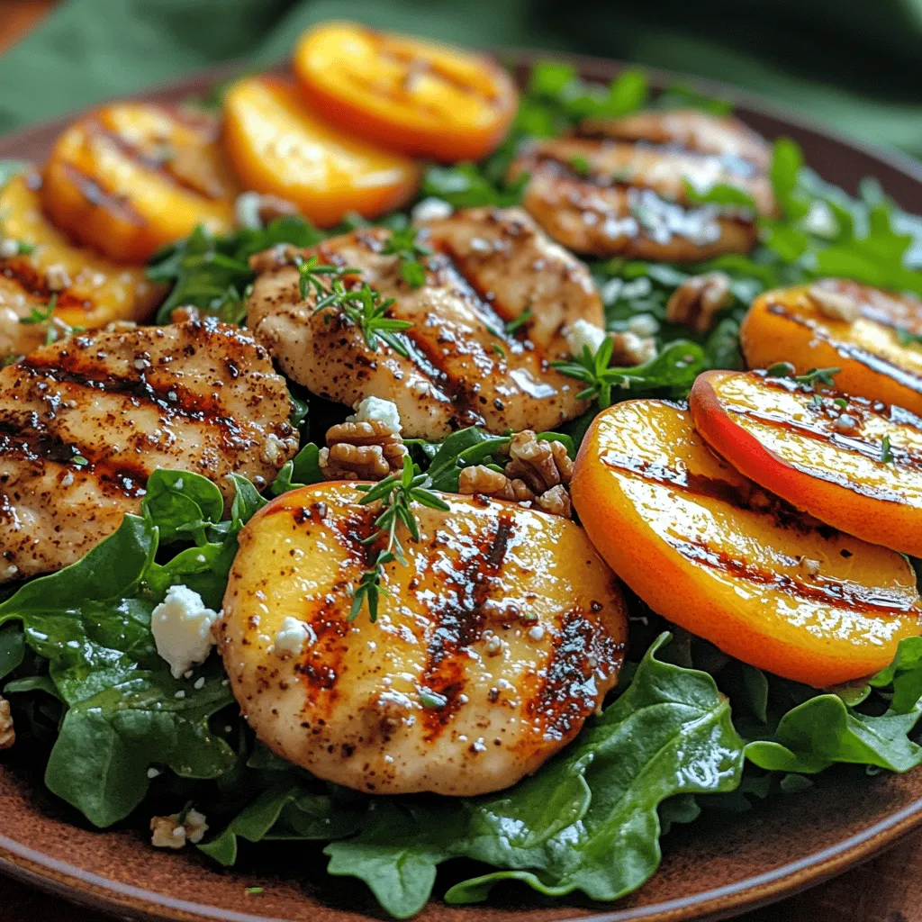 Are you ready to experience a delightful culinary fusion that tantalizes your taste buds and nourishes your body? Enter the Balsamic Peach Chicken Salad — a dish that beautifully marries the savory flavors of grilled chicken with the sweet juiciness of ripe peaches, all drizzled with a tangy balsamic dressing. This vibrant salad is not only a feast for the eyes but also a celebration of seasonal produce, making it an ideal choice for warm summer days or any time you crave a refreshing meal.