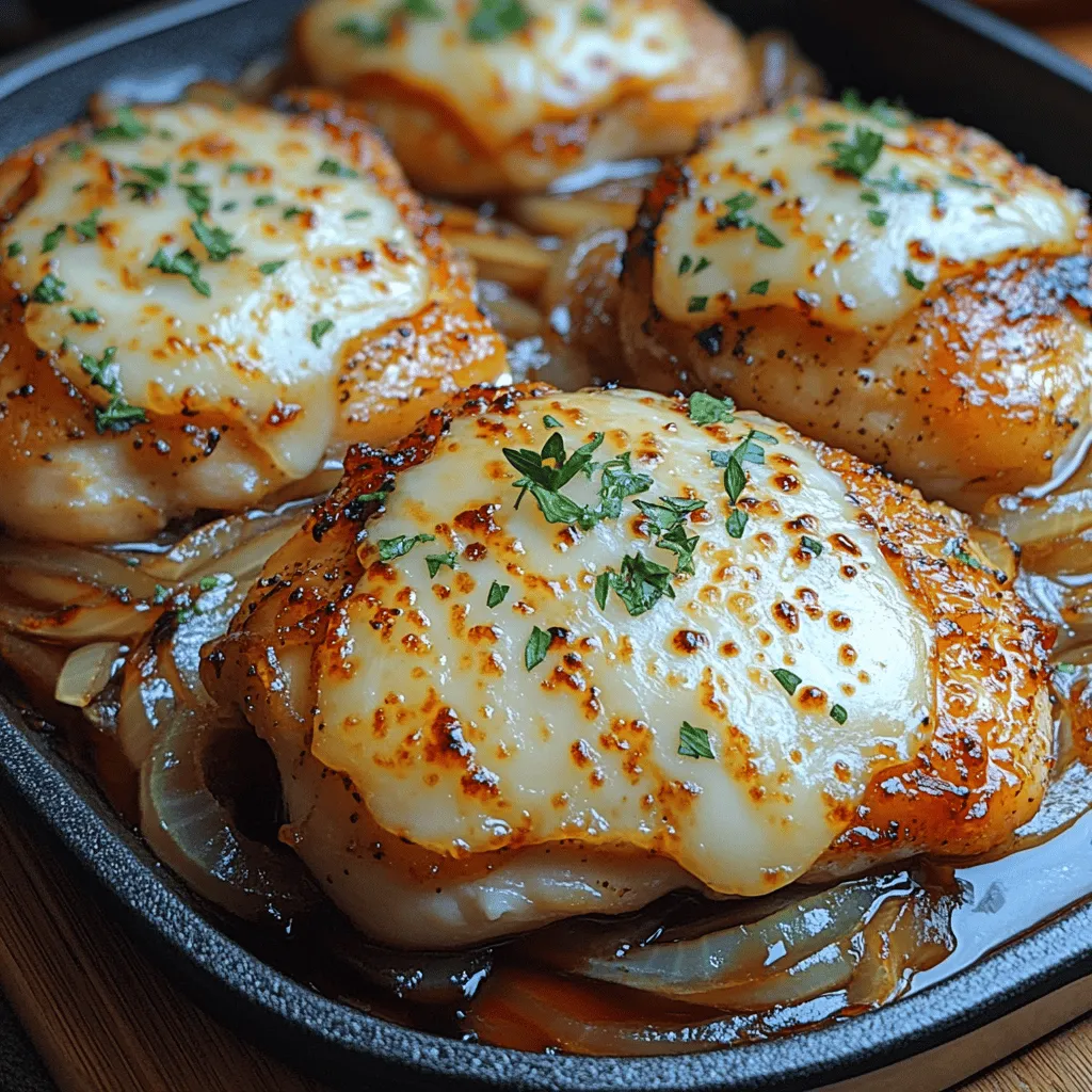 The French Onion Chicken Skillet is a delightful dish that marries the classic flavors of French onion soup with tender, juicy chicken. This comforting recipe has its roots in the beloved French culinary tradition, where caramelized onions take center stage, adding a rich, savory depth that elevates the dish to new heights. As a one-pan meal, it simplifies weeknight cooking without compromising on flavor, making it an appealing choice for busy families or anyone looking for a quick yet satisfying dinner.