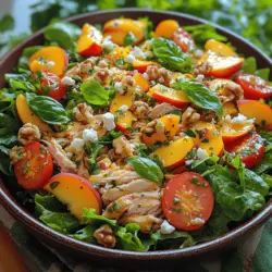 As the warm sun of summer graces our days, there's nothing quite like a vibrant and refreshing salad to brighten your palate and nourish your body. Enter the Peach Basil Chicken Salad—a delightful blend of flavors and textures that embodies the essence of the season. This salad is not just a meal; it's an experience that combines juicy peaches, tender chicken breast, fresh basil, and a medley of greens, creating a dish that is as visually appealing as it is delicious.