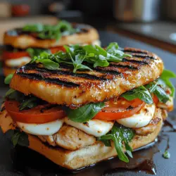 The Grilled Chicken Caprese Sandwich is an exquisite culinary creation that beautifully marries the classic Italian Caprese salad's vibrant elements with the heartiness of a grilled chicken sandwich. This delightful dish has gained popularity not just for its rich flavors but also for its visual appeal, making it a favorite among food enthusiasts. Whether you’re preparing a casual lunch, looking for a quick weeknight dinner, or aiming to impress guests at a gathering, this sandwich serves as a versatile option that excites the taste buds.