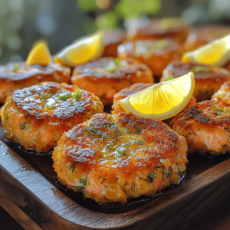If you’re on the lookout for a delicious yet healthy dish, Zesty Lemon Dill Salmon Patties are a fantastic choice. These patties burst with fresh flavors, combining the rich taste of salmon with the refreshing zing of lemon and the aromatic hint of dill. They are not only a treat for your taste buds but also a boon for your health, packed with essential nutrients. Using canned salmon, this recipe provides a convenient solution for busy weeknights while still delivering a wholesome meal. Whether you’re looking for a satisfying lunch, a quick dinner, or a crowd-pleasing appetizer for your next gathering, these salmon patties fit the bill perfectly.