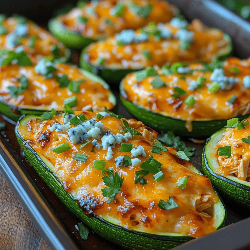 If you're looking for a dish that seamlessly combines bold flavors with a healthy twist, Spicy Buffalo Chicken Zucchini Boats are a perfect choice. This inventive recipe takes the classic Buffalo chicken flavor that many have come to love and presents it in a nutritious, low-carb format, making it a fantastic option for those seeking healthier meal alternatives. By using zucchini as the base, you get a crunchy, yet tender vessel that perfectly holds all the delicious fillings, ensuring that every bite is packed with flavor.