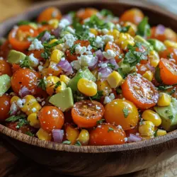 As the sun shines brighter and the days grow longer, there’s nothing quite like a refreshing salad to embody the spirit of summer. The Corn & Tomato Fiesta Salad is a vibrant, colorful dish that brings together the sweetness of fresh corn and the juicy burst of ripe tomatoes. This salad is not just a feast for the eyes; it's a celebration of flavors that can elevate any meal, whether it's a family gathering, a picnic in the park, or a light weeknight dinner.