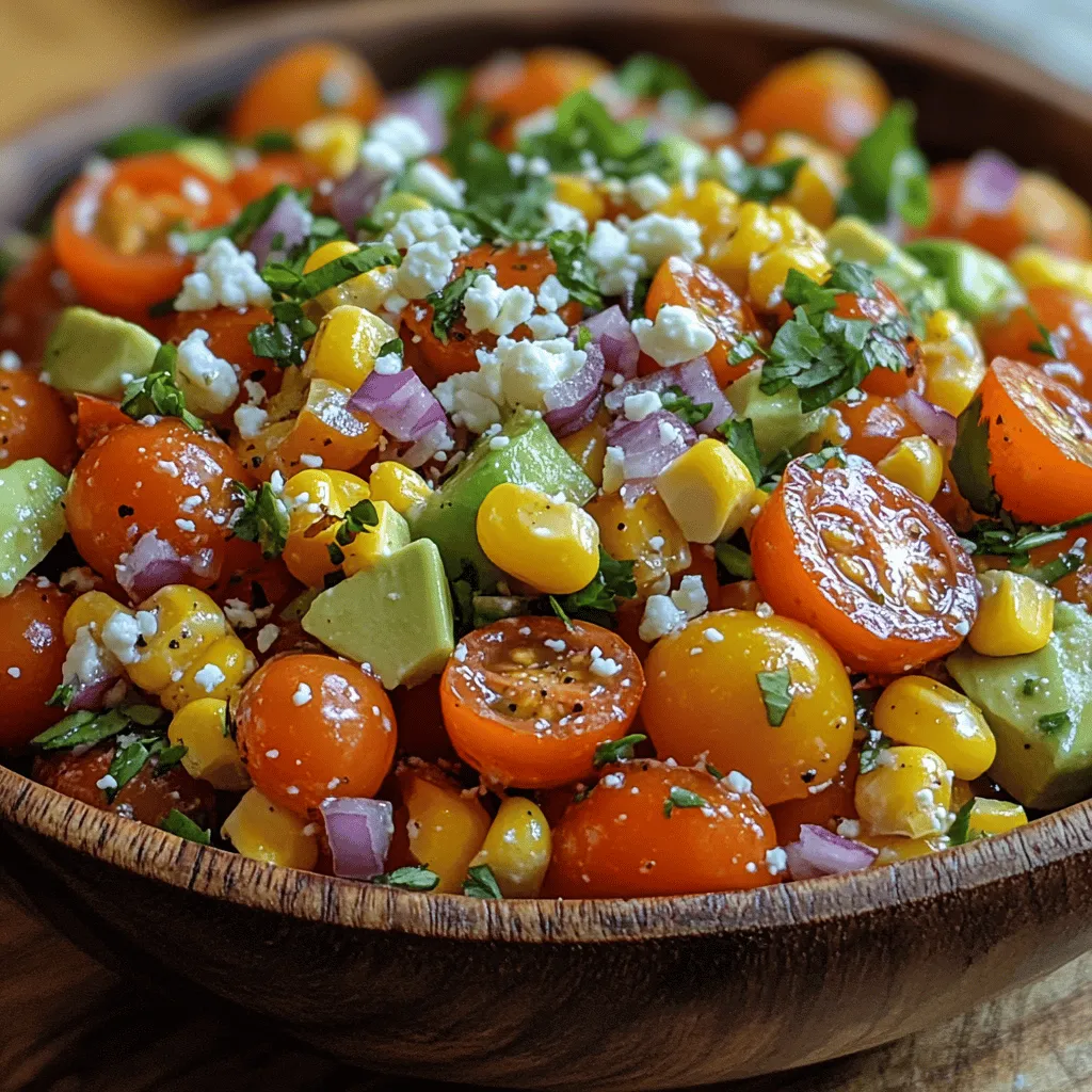 As the sun shines brighter and the days grow longer, there’s nothing quite like a refreshing salad to embody the spirit of summer. The Corn & Tomato Fiesta Salad is a vibrant, colorful dish that brings together the sweetness of fresh corn and the juicy burst of ripe tomatoes. This salad is not just a feast for the eyes; it's a celebration of flavors that can elevate any meal, whether it's a family gathering, a picnic in the park, or a light weeknight dinner.