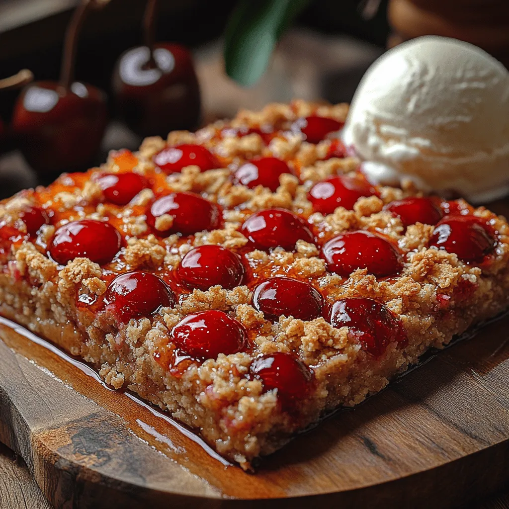 Cherry Delight Crumble Bars are a delightful dessert that encapsulates the essence of summer in every bite. With their irresistible combination of sweet, juicy cherries and a buttery, crumbly topping, these bars are more than just a treat; they are a celebration of flavor and texture. Whether you are hosting a family gathering, heading out for a picnic, or simply craving a sweet snack to brighten your day, these crumble bars are sure to impress.