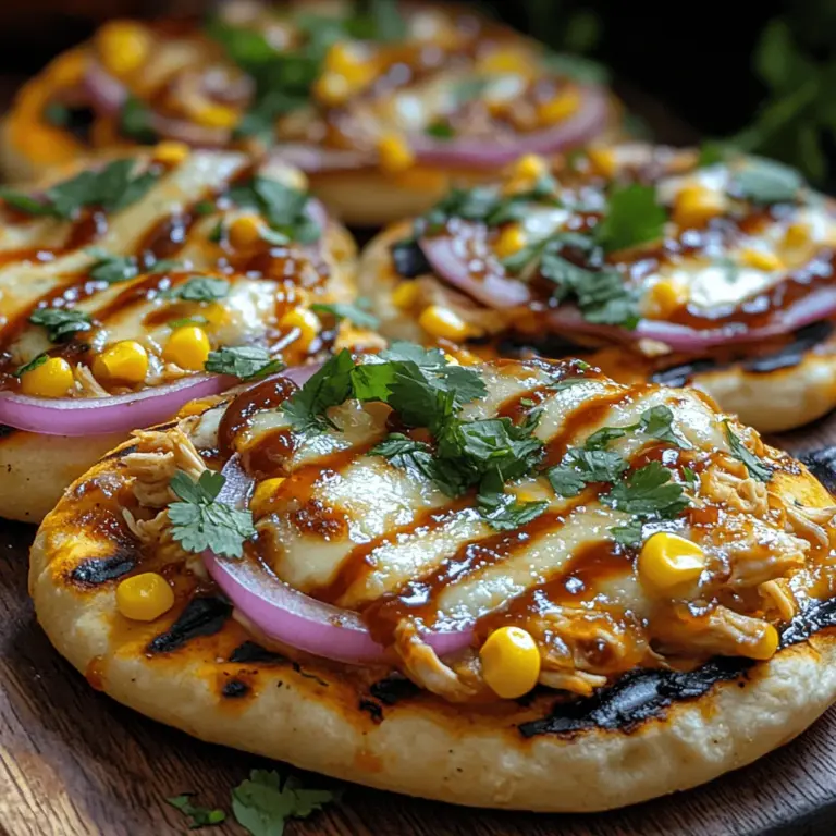If you're looking for a dish that brings together rich flavors and satisfying textures, the Smoky BBQ Chicken Flatbread Delight is an excellent choice. This culinary creation features tender, smoky chicken paired with a symphony of toppings that come together on a perfectly baked flatbread. Not only does this dish boast a delightful combination of savory, sweet, and tangy elements, but it also offers a satisfying crunch from the fresh ingredients that top it.