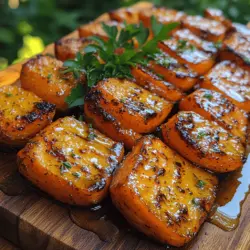 Roasted carrots are a classic side dish that can elevate any meal. The combination of maple syrup and Dijon mustard may seem unusual at first, but it creates an unexpected harmony of flavors. The sweetness of the maple syrup complements the earthy undertones of the carrots, while the mustard adds a tangy depth that keeps each bite interesting. This dish not only looks vibrant on the plate, but it also brings a healthy dose of nutrients to your table.