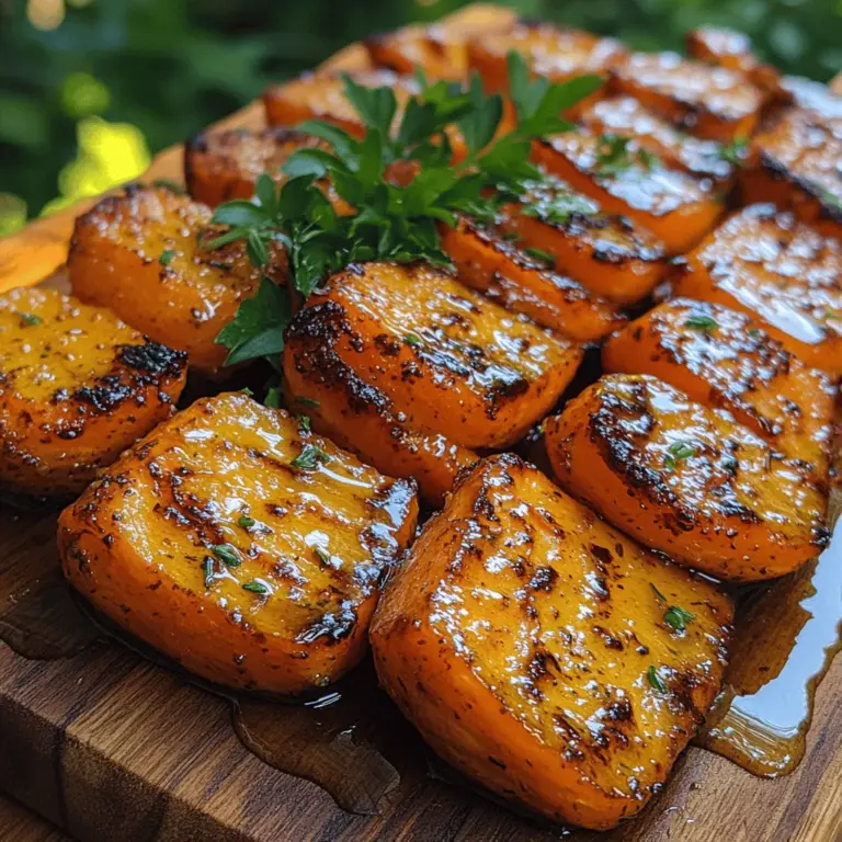 Roasted carrots are a classic side dish that can elevate any meal. The combination of maple syrup and Dijon mustard may seem unusual at first, but it creates an unexpected harmony of flavors. The sweetness of the maple syrup complements the earthy undertones of the carrots, while the mustard adds a tangy depth that keeps each bite interesting. This dish not only looks vibrant on the plate, but it also brings a healthy dose of nutrients to your table.