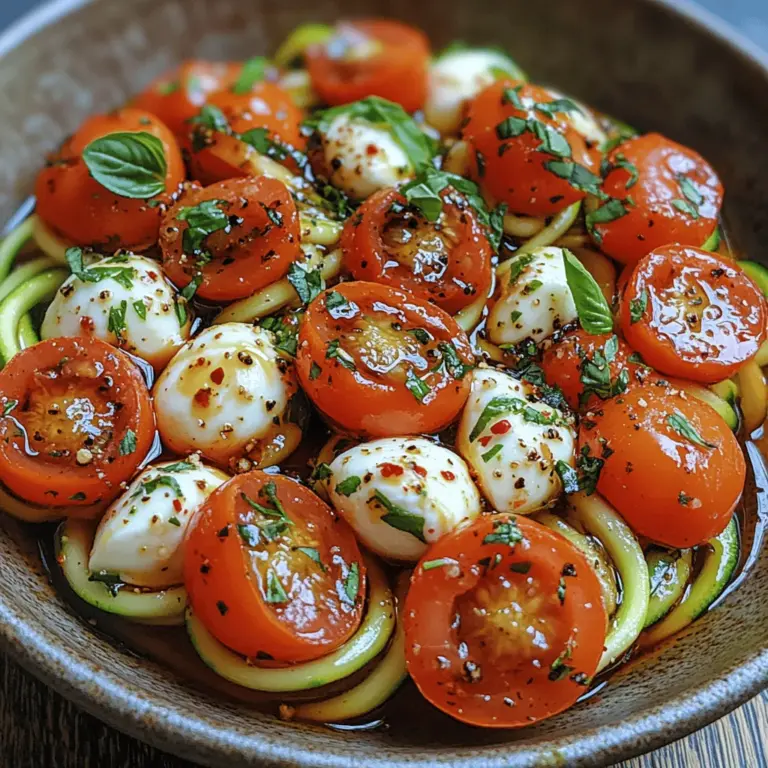 In the world of culinary delights, few combinations evoke the fresh, vibrant flavors of summer quite like a Caprese salad. This Italian classic, typically featuring ripe tomatoes, fresh mozzarella, and aromatic basil, has been a staple on tables around the globe. But what if you could elevate this beloved dish into a delightful, gluten-free meal? Enter the Zucchini Noodle Caprese Delight. This innovative recipe transforms traditional pasta into a healthy, spiralized zucchini alternative, offering a lighter yet equally satisfying take on the classic.