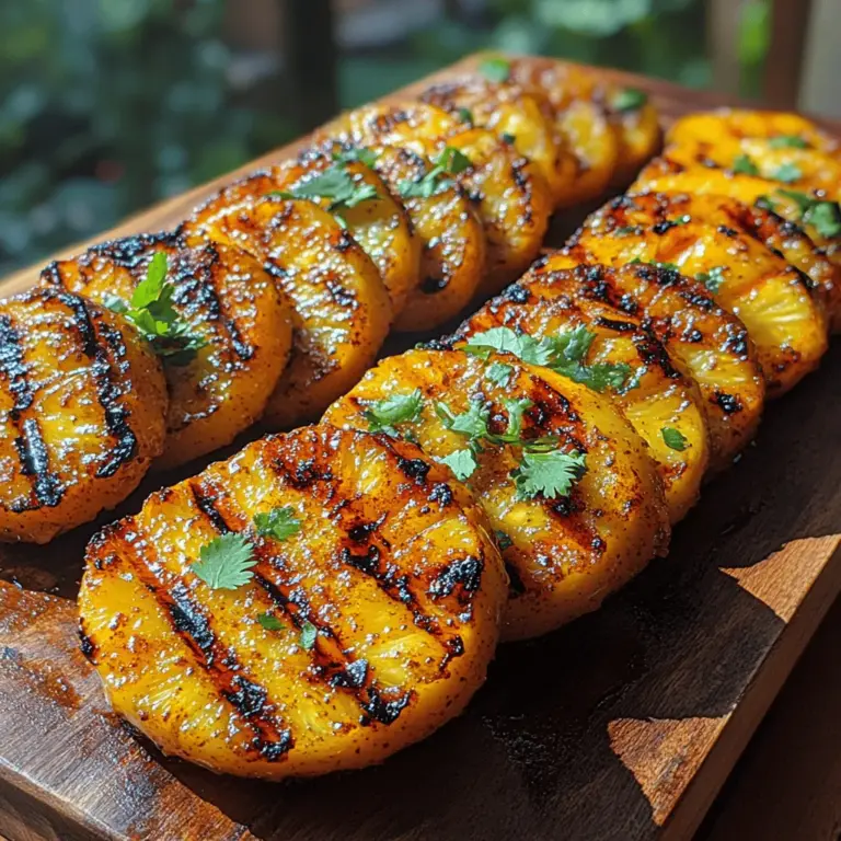 If you're looking for a vibrant and tantalizing addition to your summer barbecues, look no further than "Fiery Tropical Bliss: Spicy Grilled Pineapple Rings." This recipe embodies a delightful fusion of sweet and spicy flavors that will awaken your taste buds and elevate any dish. Grilled pineapple rings have gained immense popularity in recent years, and for good reason—they are not only delicious but also incredibly versatile. You can serve them as a side dish, top them on burgers, or even use them in desserts. This recipe will take you on a culinary journey, combining the natural sweetness of fresh pineapple with a kick of heat that’s sure to impress.