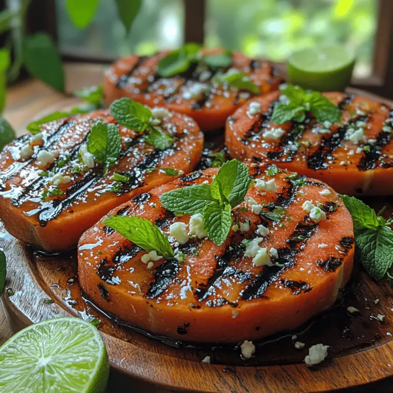 In the ever-evolving world of culinary trends, the concept of grilling fruits has taken a delightful turn, captivating the taste buds of food enthusiasts everywhere. Among these innovative creations, fire-kissed watermelon steaks stand out as a refreshing and unique dish that not only tantalizes the palate but also elevates summer cookouts to a whole new level. Watermelon's natural sweetness and juicy texture make it an ideal candidate for grilling, transforming it into a savory delicacy that pairs beautifully with a variety of complementary flavors.