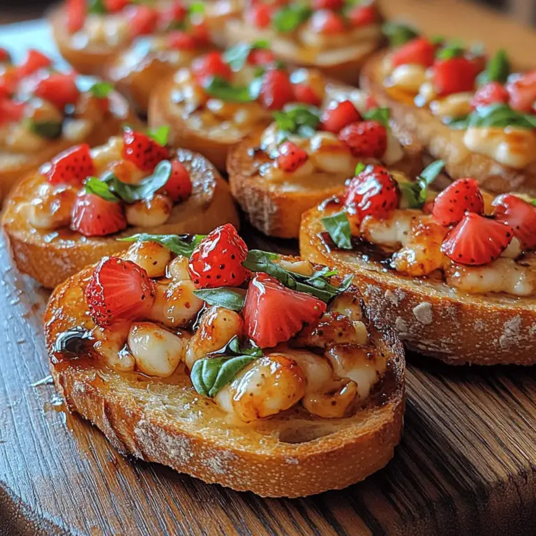 Bruschetta has long been celebrated as an exceptional appetizer that captivates the palate with its vibrant flavors and textures. Originating from Italy, this beloved dish is characterized by its toasted bread topped with a variety of delicious ingredients. Among the numerous variations that have emerged, Strawberry Basil Bruschetta stands out, combining the sweetness of ripe strawberries with the aromatic essence of fresh basil. This delightful pairing not only highlights the beauty of seasonal produce but also adds a refreshing element perfect for summer gatherings, picnics, or as a starter for any meal.