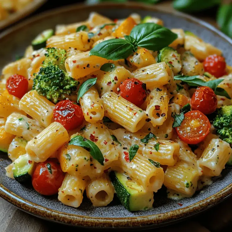 Welcome to the delightful world of Creamy Roasted Veggie Pasta, a dish that perfectly marries convenience with flavor. This recipe encapsulates the essence of comfort food while ensuring that every bite is packed with nutrition. Whether you're looking for a satisfying meal for a busy weeknight or a dish to impress guests at a dinner party, this pasta is sure to hit the spot.