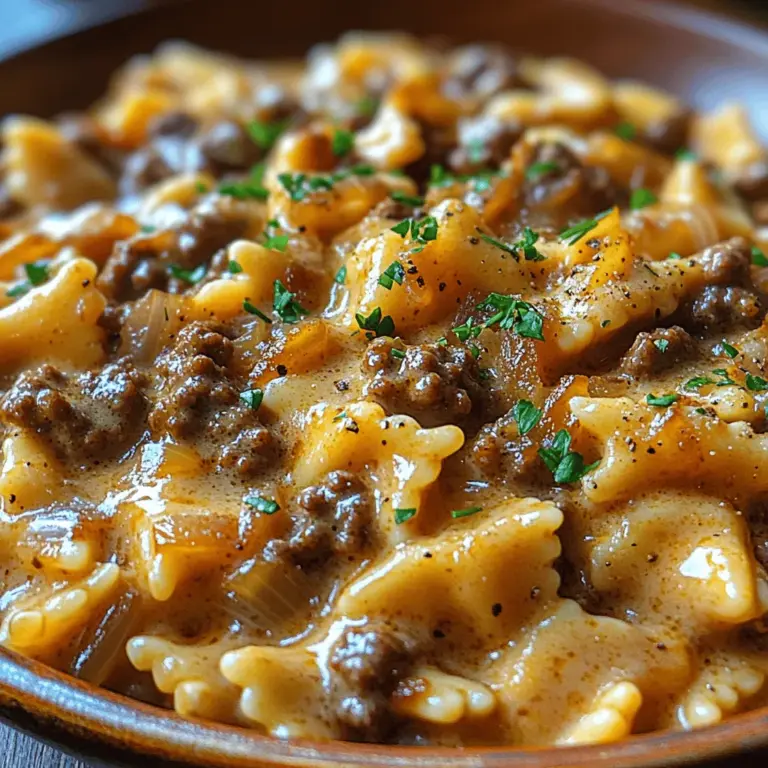 Comfort food has a special place in our hearts and homes, offering warm, satisfying flavors that evoke feelings of joy and nostalgia. Among the myriad of comfort food options, pasta stands out as a beloved staple across various cuisines around the globe. Its versatility allows it to be incorporated into countless dishes, each with its unique twist and appeal. One such dish that embodies the essence of comfort is the Creamy Beef and Bowtie Pasta Delight.