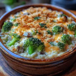 The Cheesy Broccoli Rice Casserole Delight has long been a staple in many households, cherished for its creamy texture and comforting taste. The origin of casserole dishes can be traced back to early 19th-century France, where they were used as a means of cooking food slowly in the oven. Over the years, casseroles evolved into a versatile home-cooked option, often featuring layers of flavor from various ingredients. This particular recipe takes advantage of the nutritious crunch of broccoli, the satisfying base of rice, and the indulgent flavors of cheese, making it not only delicious but also a well-rounded choice for any meal.