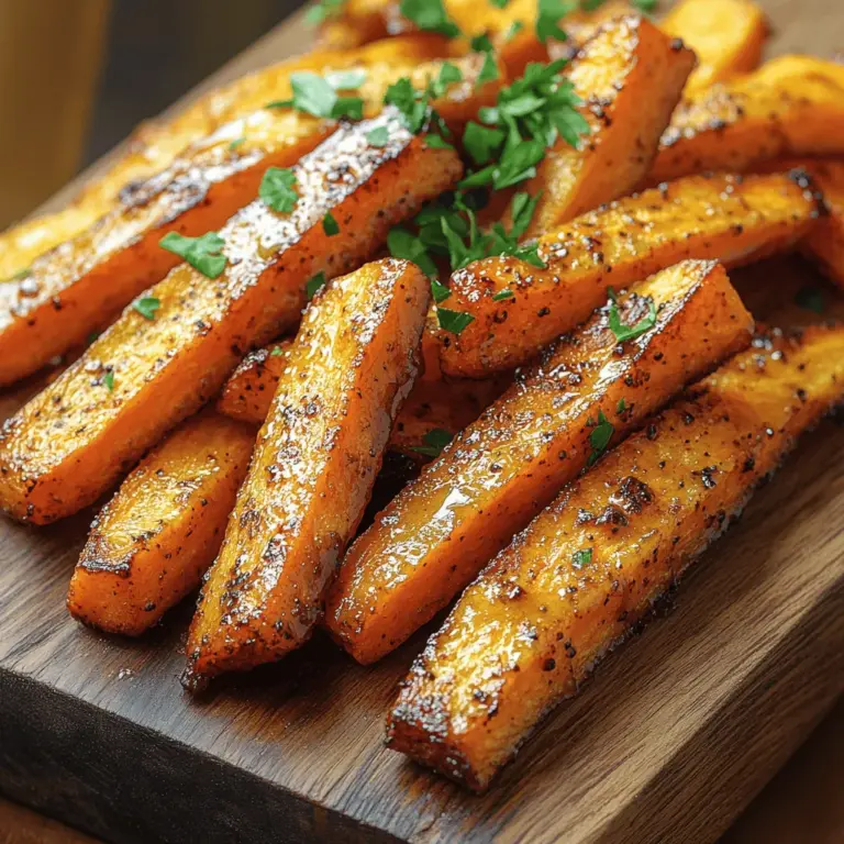 In the ever-evolving world of culinary delights, snacks that offer both flavor and nutrition are increasingly sought after. One such gem is the Maple Glazed Carrot Fries Delight. This innovative recipe transforms humble carrots into a deliciously sweet and savory treat, perfect for any occasion. Whether you're seeking a wholesome snack, a vibrant side dish, or an appetizing starter, these carrot fries are sure to impress. Their unique combination of flavors, highlighted by the rich essence of pure maple syrup, makes them a standout choice for health-conscious food lovers.
