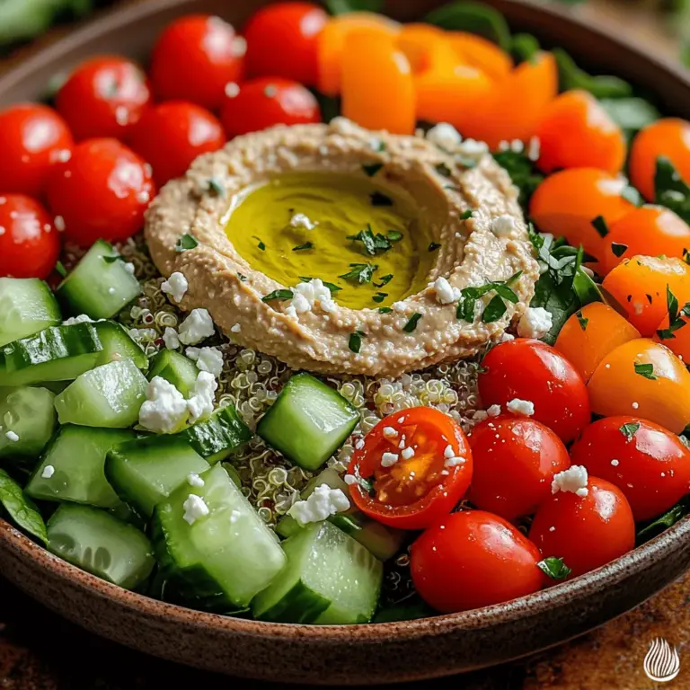 In recent years, the trend of plant-based meals has surged significantly, driven by a growing awareness of health, sustainability, and culinary creativity. More individuals are turning to vegetarian and vegan options, not just for ethical reasons but also for their numerous health benefits. One dish that beautifully encapsulates this movement is the Roasted Garlic Hummus Veggie Bowl. This vibrant and satisfying recipe combines wholesome ingredients, offering a delightful mix of flavors and textures that appeal to both seasoned vegans and those simply looking to incorporate more plant-based meals into their diet.
