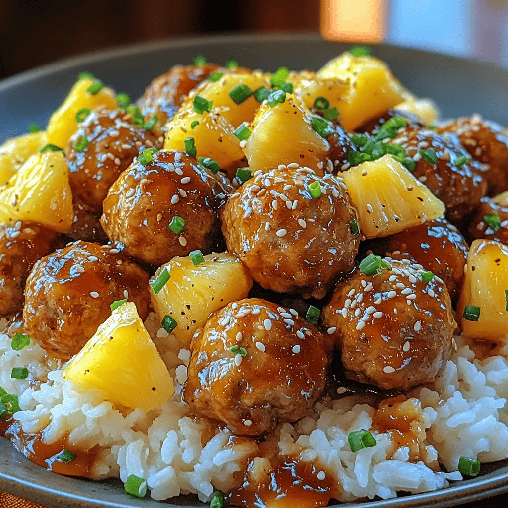 Looking for a dish that combines savory flavors with a tropical twist? Enter Juicy Teriyaki Pineapple Meatballs, a delectable fusion of taste and texture that will elevate your dining experience. These meatballs are not just your ordinary protein-packed bites; they are bursting with juicy goodness, thanks to the perfect blend of savory meat and the vibrant sweetness of pineapple. The lush teriyaki sauce, with its rich flavors, complements the meatballs beautifully, making this dish a standout at any table.