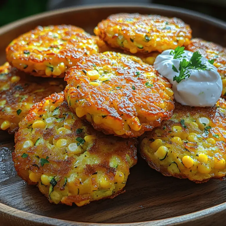 Sweet Corn and Zucchini Fritters are a delightful fusion of flavors and textures, making them a perfect dish for any occasion. These fritters are not only delicious but also a celebration of seasonal ingredients, harnessing the natural sweetness of freshly picked corn and the mild, earthy flavor of zucchini. As the summer months bring an abundance of produce, this recipe invites you to take advantage of the best that nature has to offer, transforming simple vegetables into a crispy, golden treat that’s sure to impress.