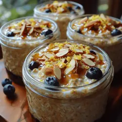 In today's fast-paced world, finding a nutritious breakfast that fits seamlessly into a busy lifestyle can be a challenge. Enter overnight oats: a simple yet satisfying solution that combines convenience with a wealth of health benefits. Overnight oats are prepared the night before, allowing the oats to soak up milk or yogurt, resulting in a creamy, delicious dish that is ready to eat when you wake up. Among the myriad of flavor combinations, one standout recipe is the Zesty Lemon Blueberry Overnight Oats. This delightful dish marries the tart brightness of lemon with the sweet burst of blueberries, creating a harmonious blend that is both refreshing and energizing.