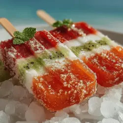 Layering your Kiwi Strawberry Chill Pops is one of the most exciting parts of the process. Not only does it enhance the visual appeal, but it also creates a delightful combination of flavors. Here’s how to achieve distinct layers: