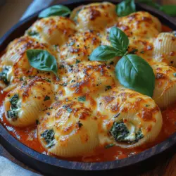 Creamy Dreamy Spinach Cheese Shells are the epitome of comfort food, combining the richness of creamy cheeses with the vibrant freshness of spinach. This dish is a delightful blend of flavors and textures that is sure to satisfy even the pickiest eaters. The large pasta shells serve as the perfect vessel for a luscious filling, making each bite a delightful experience. Whether you're planning a cozy family dinner, hosting a gathering for friends, or simply looking for a make-ahead meal that can be reheated throughout the week, this recipe checks all the boxes.