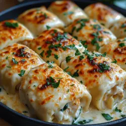 When it comes to comforting meals that can please the entire family, few dishes rival Creamy Chicken Alfredo Roll-Ups. This delightful recipe seamlessly combines the rich and creamy flavors of Alfredo sauce with tender chicken and vibrant spinach, all enveloped in soft tortillas. Perfect for family dinners or gatherings, these roll-ups bring together convenience and gourmet appeal, making them an ideal choice for busy cooks looking to whip up something delicious and satisfying.