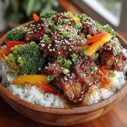 Creating a nourishing and satisfying meal is a rewarding experience, and Sweet & Savory Teriyaki Chicken Rice Bowls are the perfect choice for anyone looking to combine flavor, nutrition, and ease of preparation. This dish is not just a feast for the eyes but also a delight for the palate, expertly balancing tender chicken, vibrant vegetables, and aromatic rice, all enveloped in a rich, homemade teriyaki sauce. With its colorful presentation and robust flavors, this meal is ideal for a weeknight dinner with the family or for meal prepping to enjoy throughout the week. The versatility of the ingredients allows for customization, ensuring that everyone at the table can savor a dish tailored to their preferences.