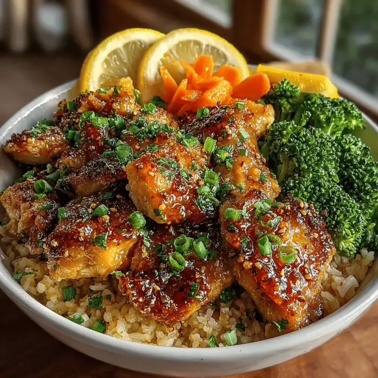 If you're on the hunt for a delicious and healthy meal that balances sweet, tangy, and savory flavors, look no further than Honey Lemon Chicken Bowls. This vibrant dish combines succulent marinated chicken with fresh vegetables, all served over a bed of fluffy brown rice. Perfect for busy weeknights or meal prep, this recipe not only satisfies your taste buds but also nourishes your body, making it an ideal choice for anyone looking to enjoy a wholesome meal without sacrificing flavor.