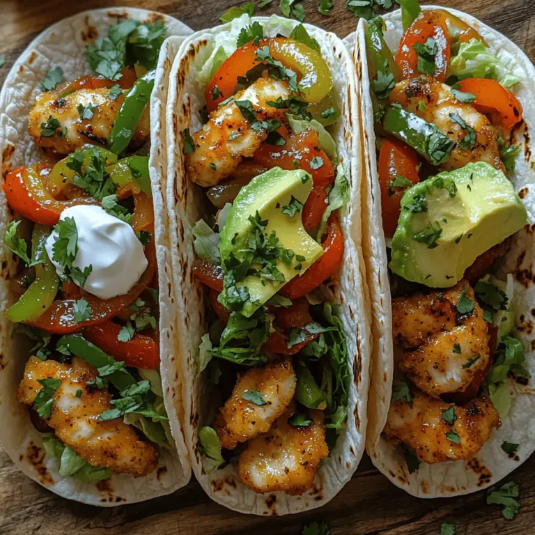Tacos hold a special place in culinary traditions across the globe, transcending borders and cultures with their versatility and appeal. From the bustling streets of Mexico to gourmet restaurants worldwide, tacos have become a beloved dish that invites creativity and flavor. Whether filled with seasoned meats, fresh vegetables, or inventive toppings, tacos offer an endless canvas for culinary expression. Among the many variations, Zesty Crispy Chicken Fajita Tacos stand out as a delightful twist that combines crispy chicken with vibrant fajita-style vegetables, creating a dish that is both satisfying and bursting with flavor.