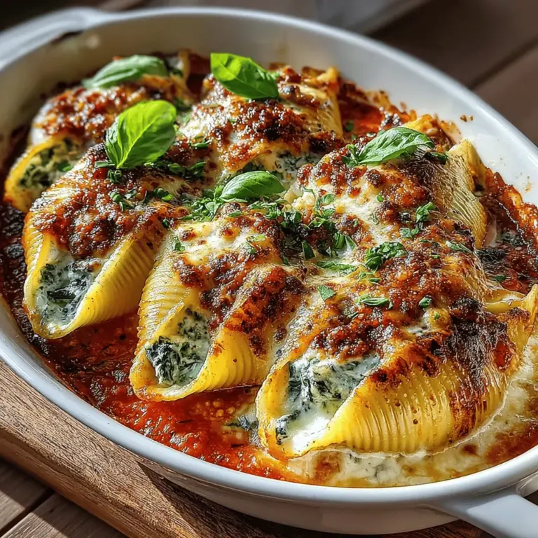 When it comes to hearty and satisfying meals, few dishes can rival the comfort of stuffed pasta. Among these, Spinach & Mushroom Delight Stuffed Shells stand out as a deliciously wholesome option that caters to both vegetarians and pasta lovers alike. This dish not only tantalizes the taste buds but also provides a perfect balance of flavors, making it an ideal choice for family dinners or gatherings with friends. The combination of fresh spinach, savory mushrooms, and creamy cheeses creates a delightful culinary experience that is both nutritious and indulgent.