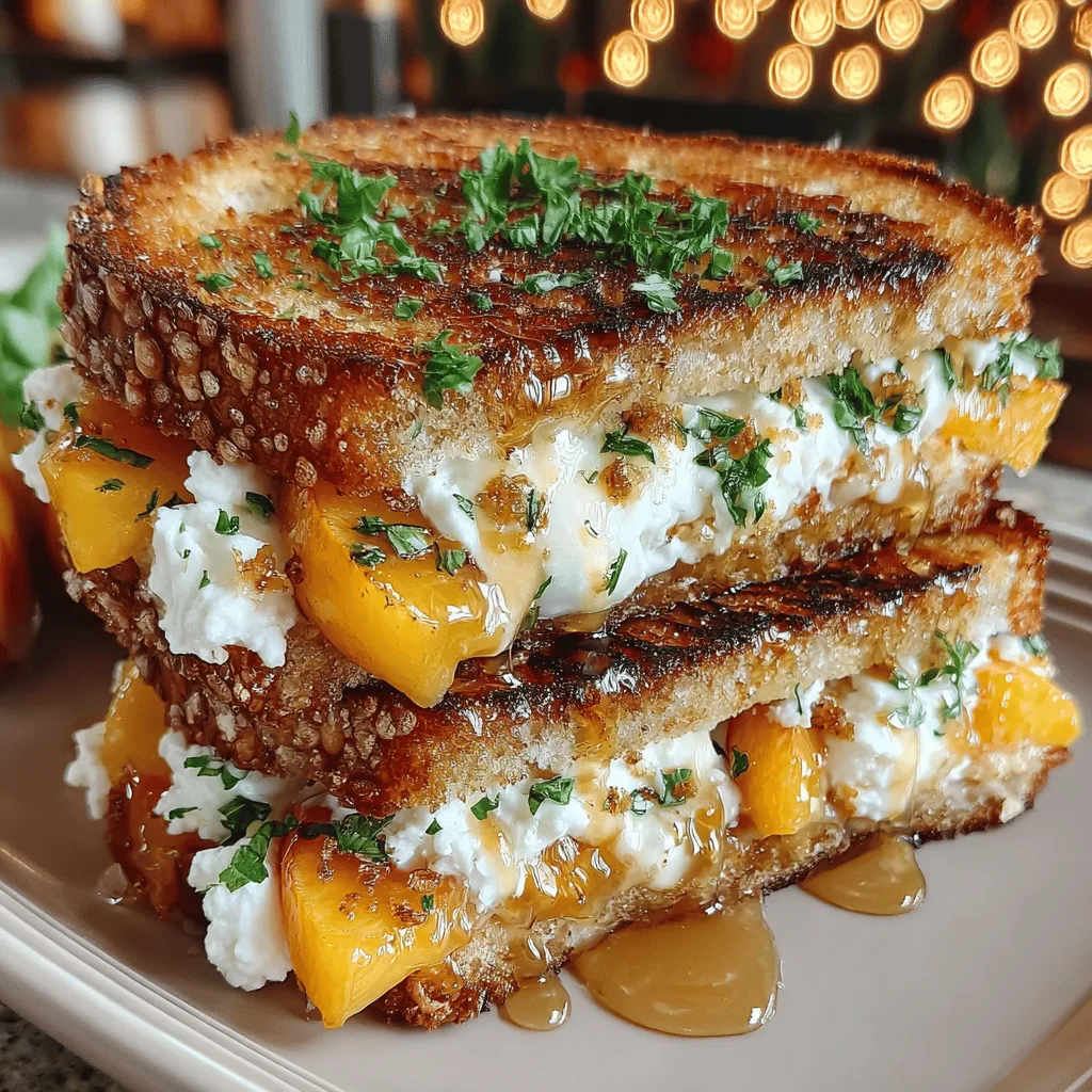 If you're searching for a culinary experience that combines sweet, savory, and creamy components into one delightful package, look no further than caramelized peach and brie grilled sandwiches. This elegant yet simple recipe elevates the classic grilled cheese to new heights by marrying the luscious sweetness of ripe peaches with the rich, buttery flavor of brie cheese. It's a perfect dish for any occasion, whether you're whipping up a quick lunch for yourself or impressing guests at a dinner party.