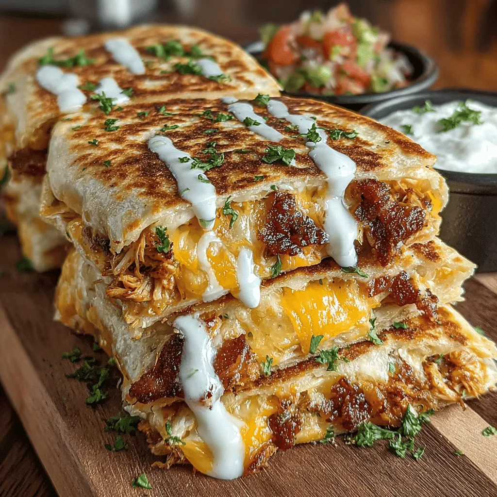Quesadillas have long been celebrated as a versatile dish that can easily cater to a wide array of tastes and preferences. Originating from Mexico, this simple yet satisfying meal has evolved over the years, making its way into homes worldwide. Whether enjoyed as a quick lunch, a snack, or a centerpiece for a gathering, quesadillas offer endless possibilities for customization. Among the many variations, Grilled Chicken Bacon Ranch Quesadillas stand out as a delicious and hearty option that appeals to both families and friends alike. With their delightful combination of flavors and ease of preparation, these quesadillas are perfect for any occasion.