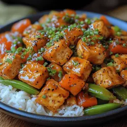 Sizzling Spicy Sichuan Tofu Stir Fry is not just a dish; it's an experience that invites you to explore the vibrant and fiery flavors of Sichuan cuisine. Known for its bold spices and complex flavor profiles, this dish is a celebration of the senses. The combination of crispy tofu, fresh vegetables, and a medley of spices creates a symphony of taste that is both satisfying and addictive.