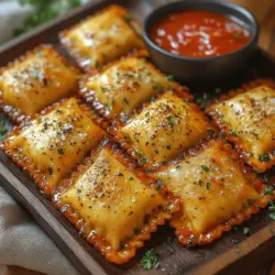 To make Crispy Air-Fryer Ravioli Bites, you'll need just a handful of primary ingredients that come together to create an irresistible snack. Each component plays a crucial role in achieving the desired flavor and texture.