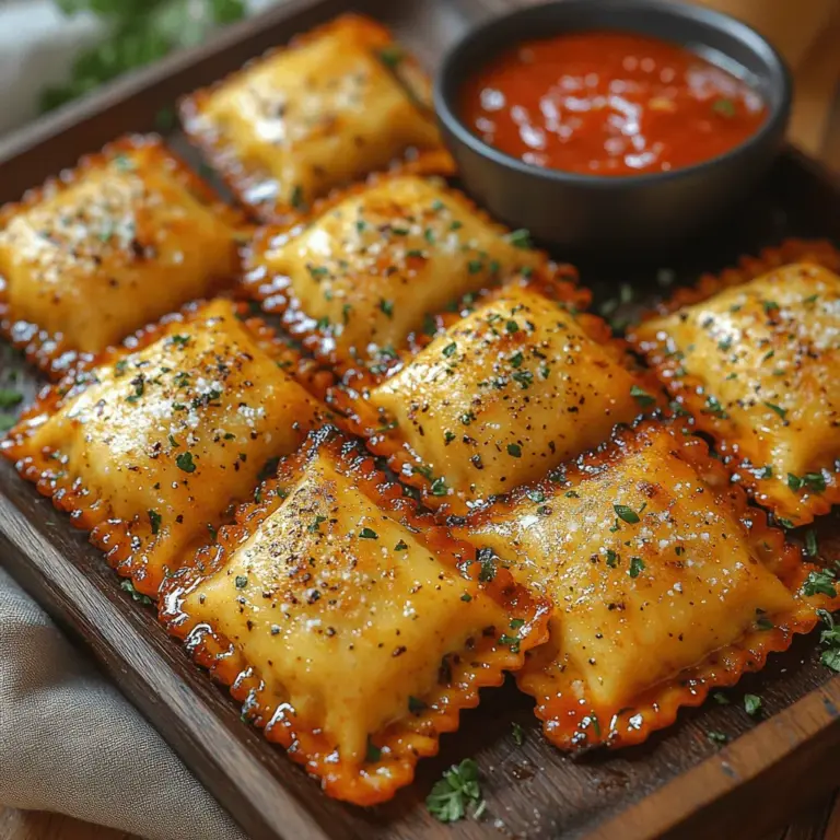 To make Crispy Air-Fryer Ravioli Bites, you'll need just a handful of primary ingredients that come together to create an irresistible snack. Each component plays a crucial role in achieving the desired flavor and texture.