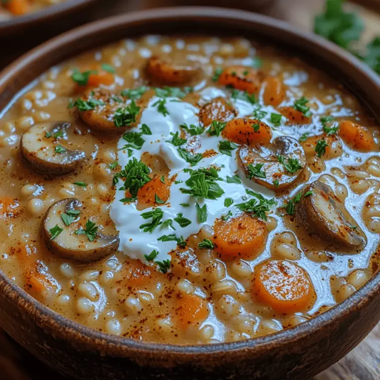 In the realm of comfort food, few dishes evoke the same sense of warmth and satisfaction as a hearty stew. Among these, creamy mushroom barley stew stands out as a nourishing option that beautifully combines the earthy flavors of mushrooms with the wholesome texture of pearl barley. This delightful dish not only serves as a remedy for chilly evenings but also provides a fulfilling lunch option that can easily fit into a variety of dietary lifestyles.