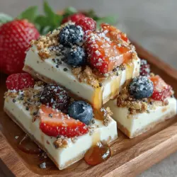 In the realm of healthy snacks, few treats are as delightful as Berry Bliss Frozen Yogurt Bark with Crunchy Granola. This colorful, refreshing dessert combines the creamy texture of Greek yogurt with the vibrant flavors of mixed berries and the satisfying crunch of granola. Perfect for warm days, this recipe is not only simple to make but is also packed with nutrition, making it an ideal choice for families and health-conscious individuals alike. Whether you are looking for a quick snack after work, a wholesome dessert for gatherings, or a post-workout treat, this frozen yogurt bark hits all the right notes.