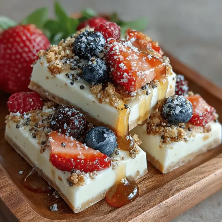 In the realm of healthy snacks, few treats are as delightful as Berry Bliss Frozen Yogurt Bark with Crunchy Granola. This colorful, refreshing dessert combines the creamy texture of Greek yogurt with the vibrant flavors of mixed berries and the satisfying crunch of granola. Perfect for warm days, this recipe is not only simple to make but is also packed with nutrition, making it an ideal choice for families and health-conscious individuals alike. Whether you are looking for a quick snack after work, a wholesome dessert for gatherings, or a post-workout treat, this frozen yogurt bark hits all the right notes.