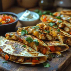 When it comes to the vibrant world of Mexican cuisine, few dishes hold the same appeal and versatility as quesadillas. These delightful creations consist of tortillas filled with a variety of ingredients, then folded and grilled to perfection. Their crispy exterior and warm, gooey interior make them a beloved choice for both casual meals and festive gatherings. Among the myriad of quesadilla variations, the Crunchy Chicken Taco Quesadillas stand out as a crowd favorite. This recipe showcases a tantalizing combination of crispy chicken, savory spices, and melted cheese, all wrapped in a perfectly toasted tortilla.