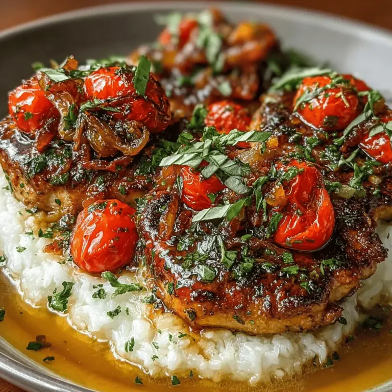 If you're searching for a dish that embodies comfort, flavor, and health, look no further than Savory Slow Cooked Balsamic Chicken with Burst Tomatoes. This delightful recipe is not only easy to prepare but also showcases the art of slow cooking, allowing the ingredients to meld together beautifully. The combination of tender chicken, richly flavored balsamic vinegar, and the sweetness of burst tomatoes creates a meal that is both satisfying and refreshing.