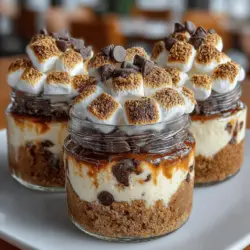 S'mores have long been a beloved treat, evoking memories of summer nights spent around the campfire, roasting marshmallows to a perfect golden brown, and sandwiched between graham crackers and melted chocolate. This nostalgic dessert has transcended generations, reminding us of carefree moments and the simple joys of outdoor gatherings. However, as culinary creativity flourishes, traditional recipes are often reimagined into modern delights that cater to contemporary tastes and lifestyles. One such delightful innovation is the S'mores Cheesecake Jars—a delicious and visually appealing dessert that captures the essence of s'mores while offering a sophisticated twist that is perfect for any occasion.