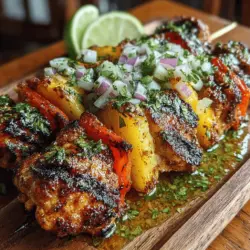 As the days grow longer and the sun shines brighter, there’s an undeniable urge to indulge in dishes that transport us to sun-soaked shores and lush landscapes. Enter Tropical Bliss Chicken Skewers with Pineapple Salsa—a dish that embodies the essence of tropical cuisine. Bursting with vibrant flavors and colorful ingredients, this recipe is perfect for those looking to elevate their culinary repertoire while enjoying a taste of paradise right from their backyard or kitchen.