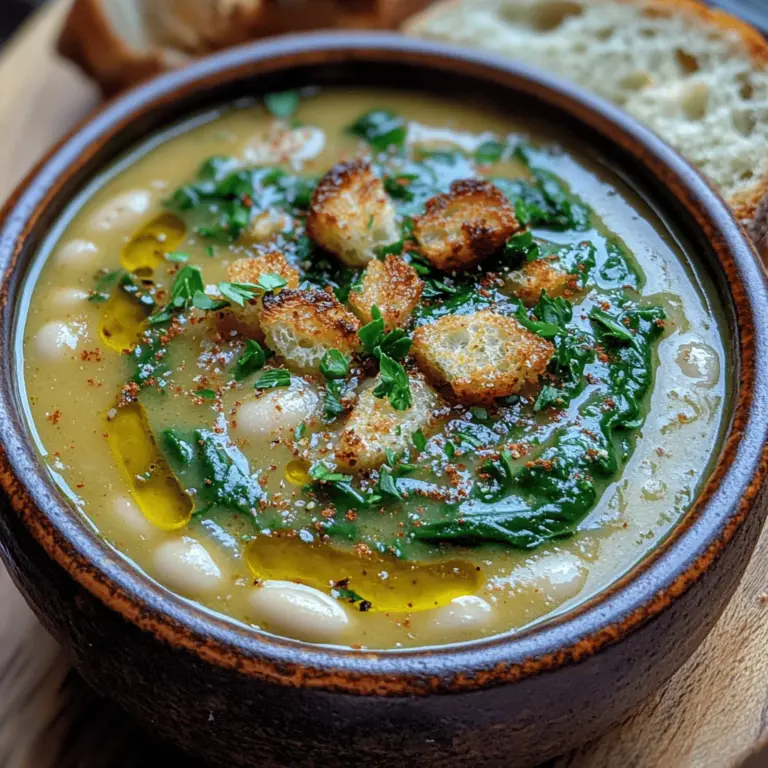 When it comes to comforting dishes, few can rival the warmth and satisfaction of a creamy soup. The Delightful Creamy White Bean and Spinach Soup embodies this comfort, offering a rich, velvety texture complemented by the hearty flavors of white beans and the fresh, vibrant notes from spinach. This soup is not just a feast for the taste buds; it's also a nourishing option that can easily fit into various dietary preferences, making it a versatile addition to any meal plan.