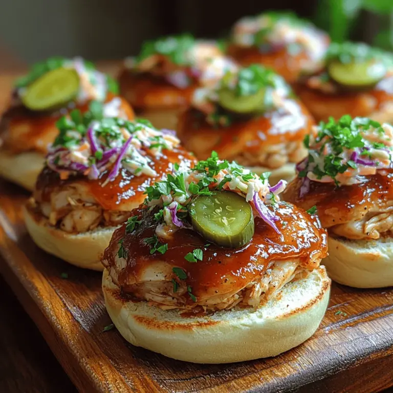 When it comes to comfort food, few dishes can compete with the mouthwatering allure of Smoky Sweet Slow-Cooked BBQ Chicken Sliders. This recipe seamlessly combines tender chicken, a smoky barbecue flavor, and a touch of sweetness, all nestled between soft slider buns. It's a dish that promises to delight both your taste buds and your guests, making it an ideal choice for various occasions.