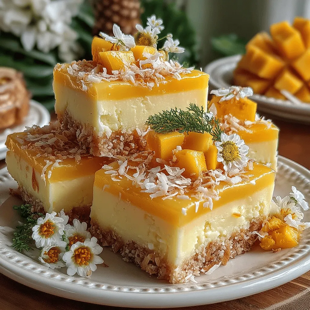 As the sun climbs higher in the sky and the temperatures rise, there's nothing quite like a refreshing treat to cool you down. Tropical flavors evoke images of sun-soaked beaches, swaying palm trees, and the soothing sound of ocean waves. Among these flavors, mango and coconut stand out as a beloved combination, celebrated for their sweetness and creaminess. Whether you're lounging by the pool or hosting a summer gathering, these Tropical Bliss Frozen Mango Coconut Bars offer a delightful way to indulge in a taste of paradise from the comfort of your own home.