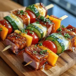 When it comes to entertaining, few appetizers are as universally loved and versatile as skewers. Perfect for gatherings, parties, or casual meals, skewered bites offer a delightful way to present food that is both visually appealing and easy to eat. Among the myriad of skewered options, Savory Mini Ham & Cheese Skewers stand out as a delectable choice, effortlessly combining robust flavors and satisfying textures that cater to both adults and children alike.
