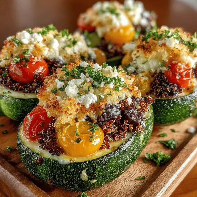 In recent years, the trend of plant-based meals has gained significant momentum, inspiring home cooks and food enthusiasts alike to discover more creative and nutritious ways to incorporate vegetables into their diets. One delightful dish that embodies this spirit is the Cheesy Mediterranean Zucchini Boats. This recipe not only offers a burst of Mediterranean flavors but also combines wholesome ingredients like quinoa, feta cheese, and fresh vegetables, making it a satisfying option for both main courses and side dishes. In this article, we will delve into the details of this scrumptious recipe, explore its health benefits, and provide tips for perfecting your zucchini boats.